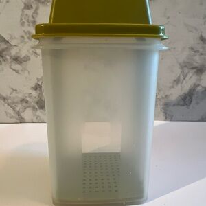 Vintage Tupperware Pickle Keeper with Insert Avocado Green 1330-2